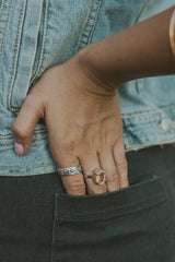 Wide Set Gemstone Ring - Sunstone thumbnail