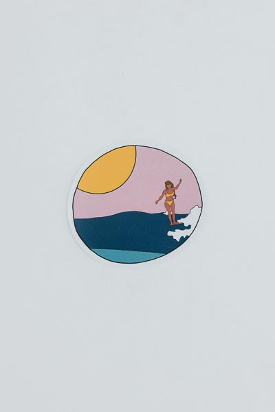 wings hawaii toes on the nose surfer girl sticker