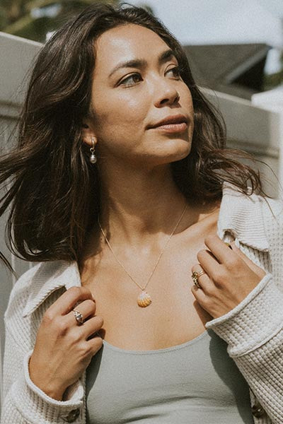 Charm Hoops - Baroque Tahitian Pearl