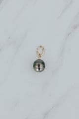 Wings Hawaii Tahitian pearl necklace charms in 14k gold-filled. Keshi teardrop, Baroque, and Round varieties. Fine jewelry handcrafted in Maui. Beach-chic charm necklaces handmade in Hawaii.  thumbnail