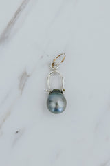 Shackle Necklace Charms - Tahitian Pearls | SS thumbnail