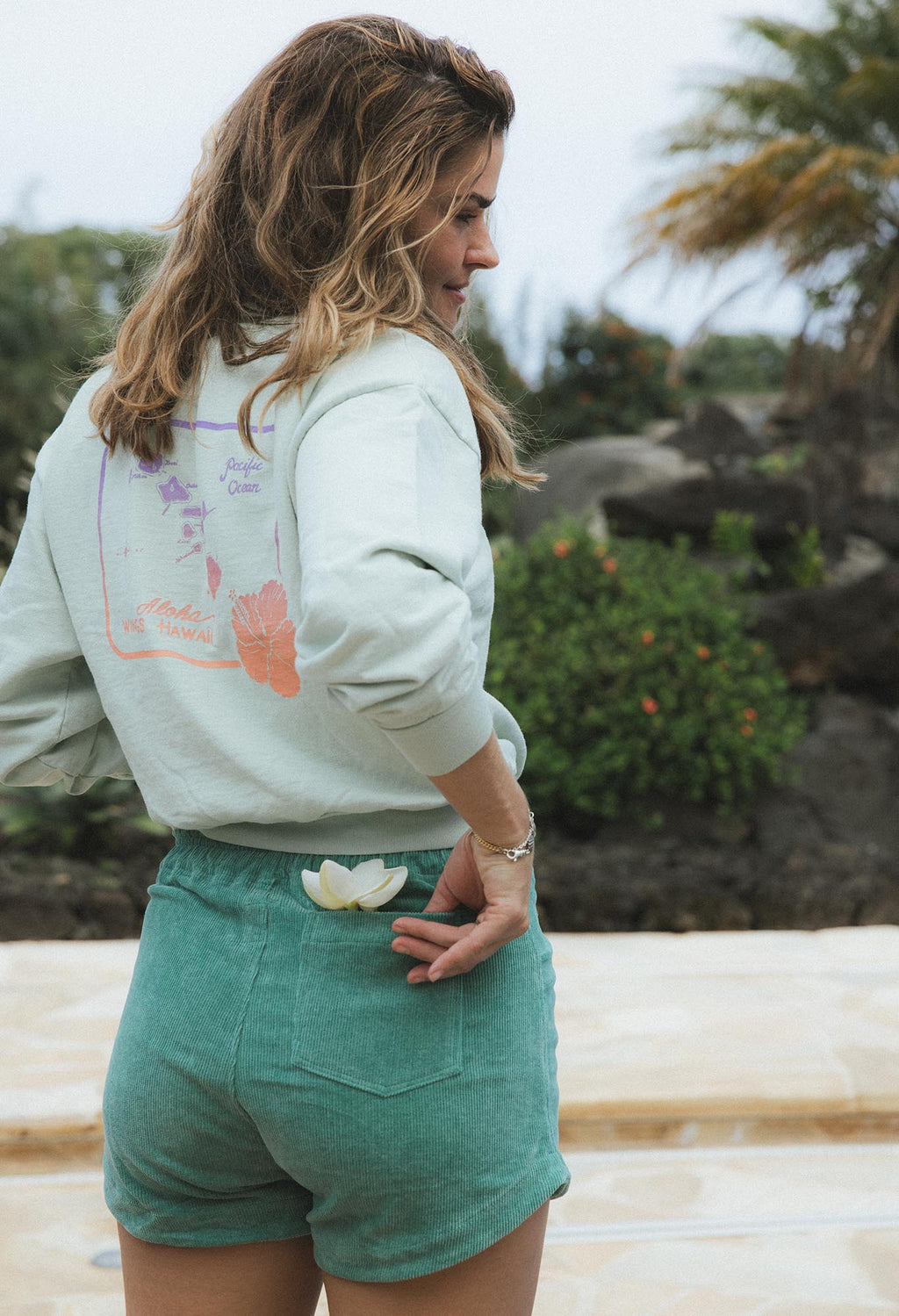 Cropped Sweatshirt - Seafoam