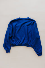 Cropped Tiger Patch Sweatshirt - Royal Blue thumbnail