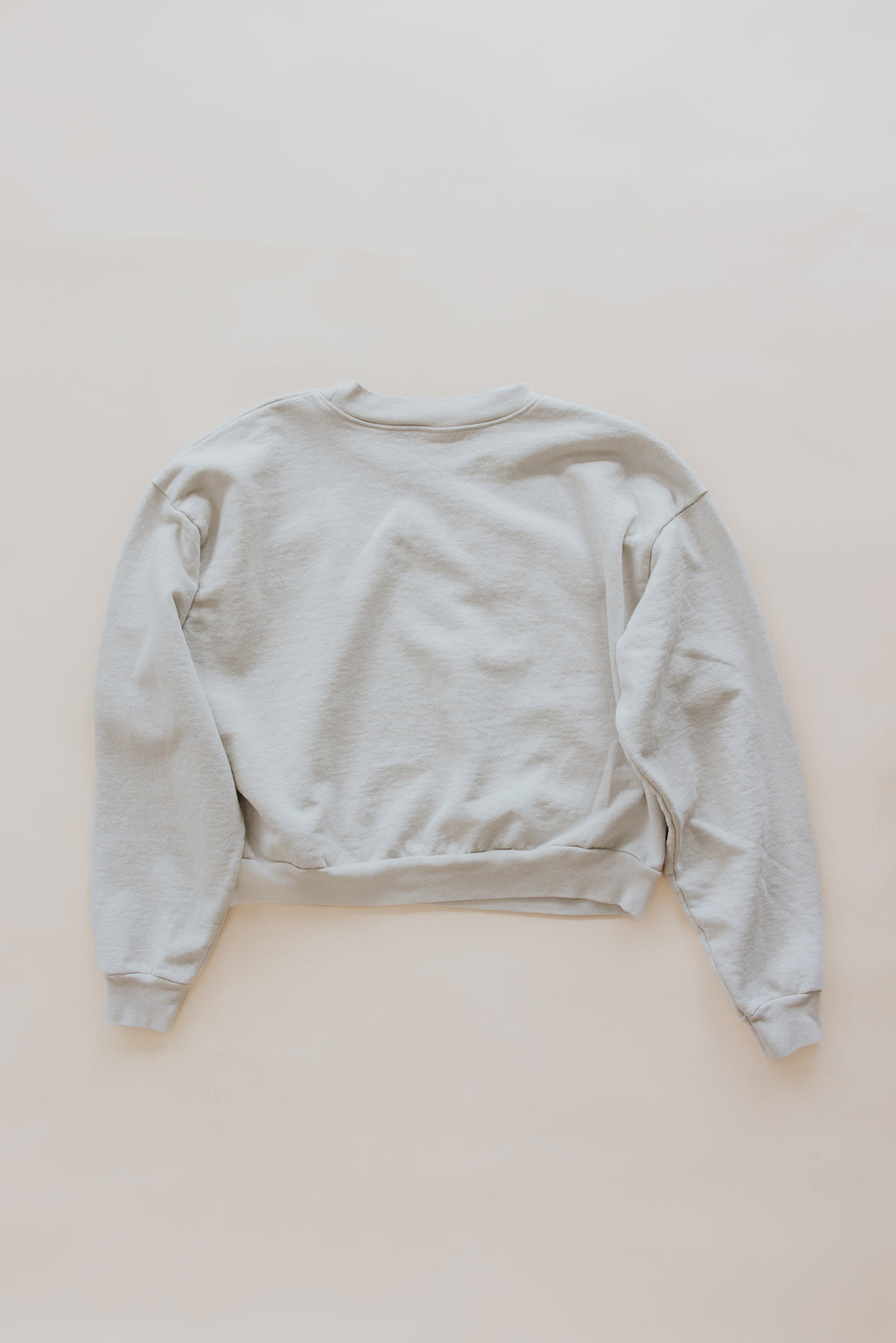 Cropped Tiger Patch Sweatshirt - Cement