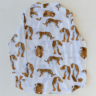 Wandering Tiger Long Sleeve Button-up