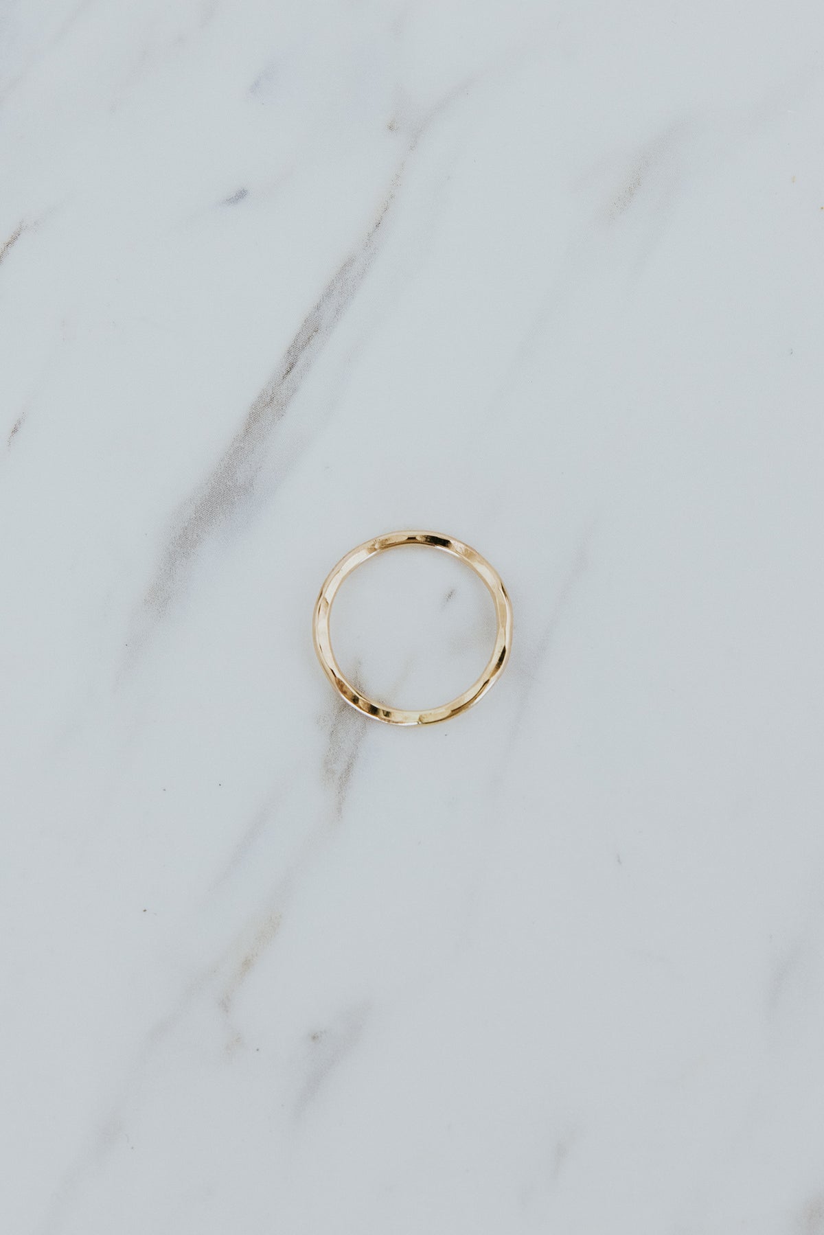 Wings Hawaii ti leaf stacking rings in 14k gold-filled or sterling silver. Fine jewelry handmade in Maui. Beachy, boho, organic, freeform wavy-shaped rings. 