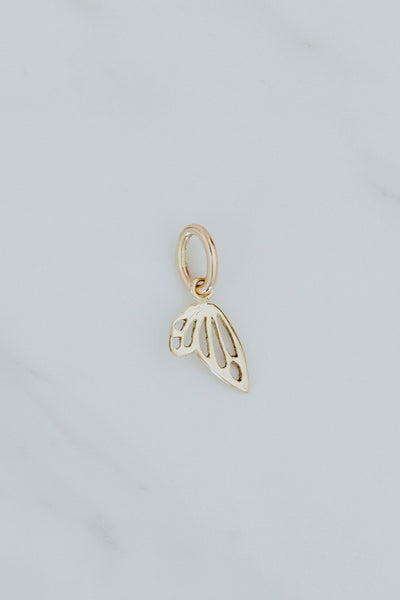 Necklace Charm - Tiny Wing | 14k