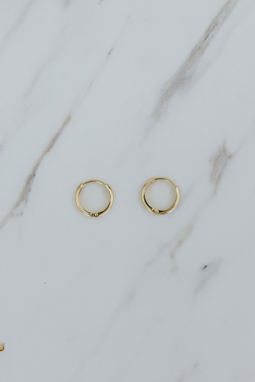 Simple Huggie Earrings | 14k YG