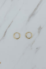 Simple Huggie Earrings | 14k YG