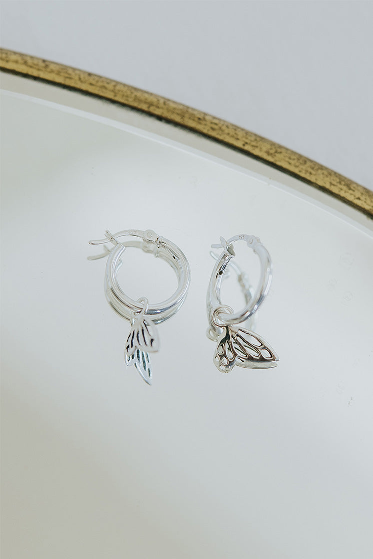 Charm Hoops - Tiny Wings