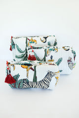 Set of Tree jungle print toiletry bags thumbnail