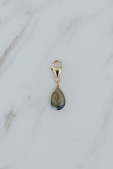 Wings Hawaii Sapphire necklace charm with 14k gold-filled clasp. Fine jewelry handcrafted in Maui. Modern, beachy boho chic charm necklaces made in Hawaii thumbnail