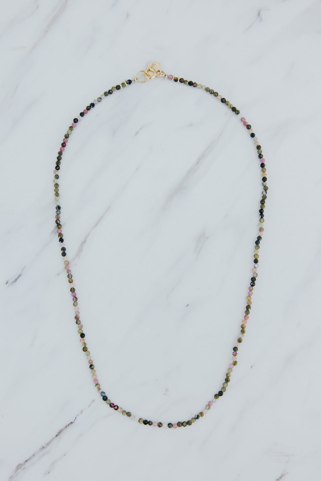 Wings Hawaii Wanderlust Tourmaline thin colorful beaded strand necklace or bracelet. Fine jewelry handmade in Maui. 
