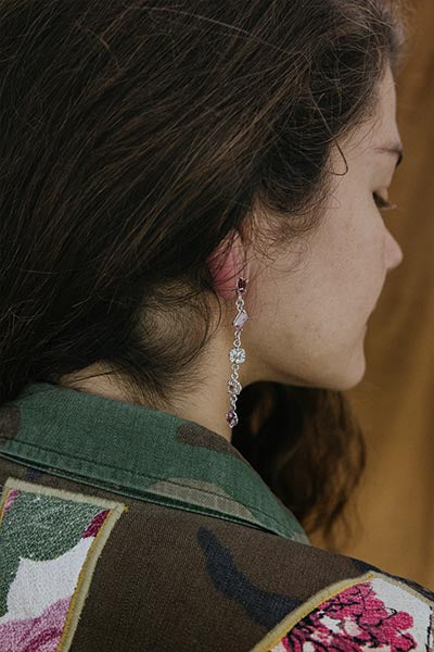 wings hawaii sunset cascade drop earrings