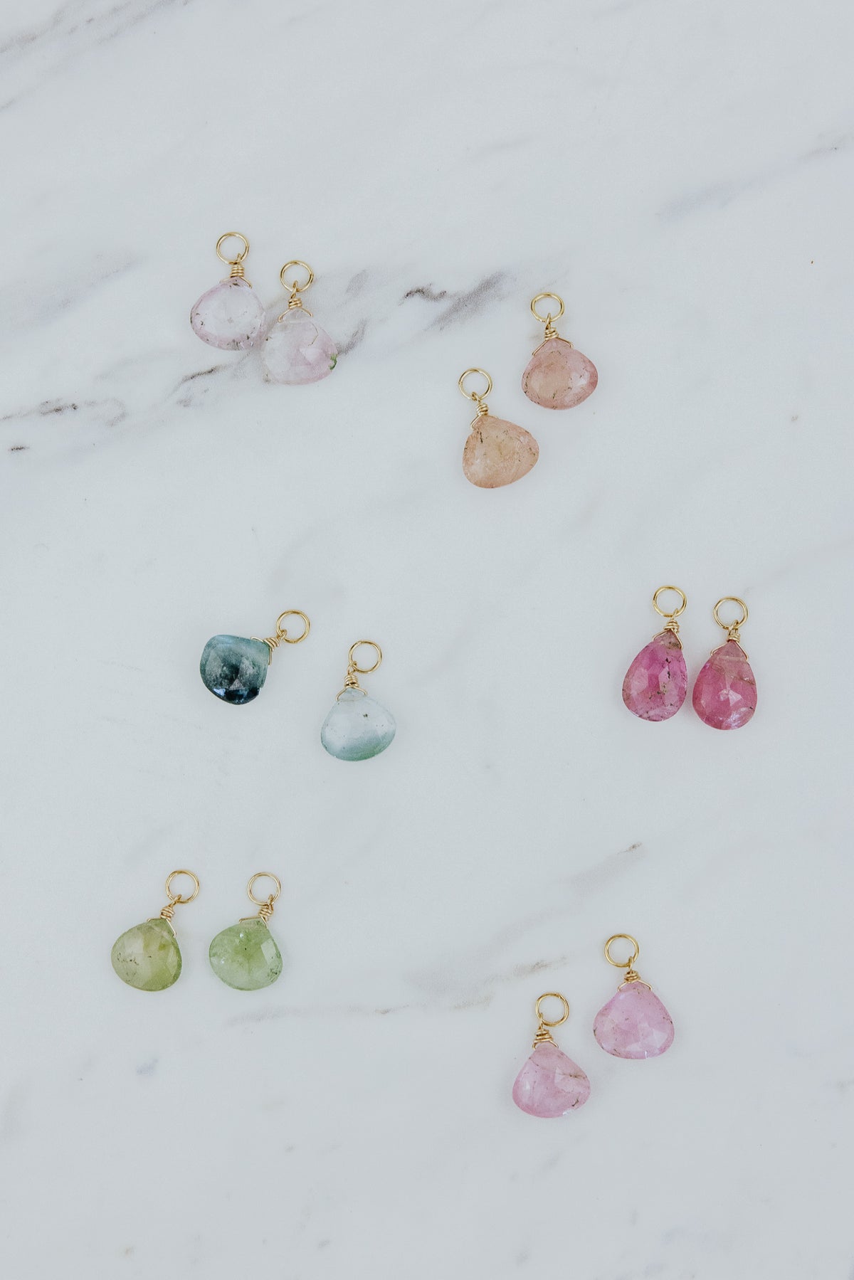 Gemstone Earring Charms - Tourmaline