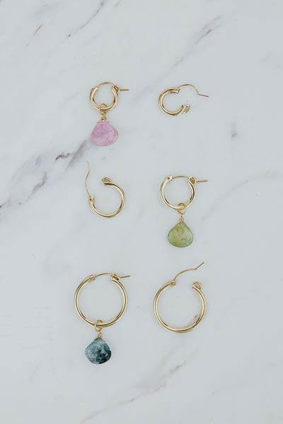 Loose Charms for Hoops - Tourmaline