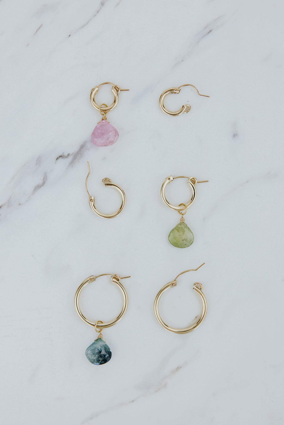 Gemstone Earring Charms - Tourmaline