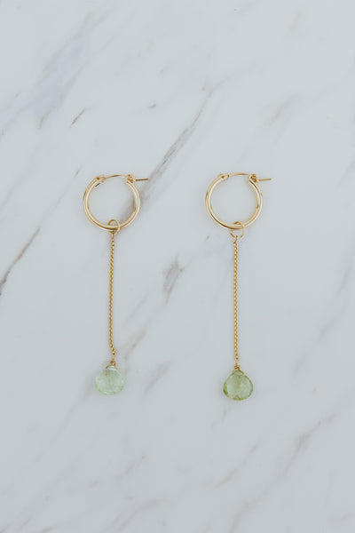 Earring Charms - Drop Chain Tourmaline | GF