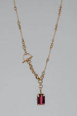 Fob Necklace - Tourmaline 14K thumbnail