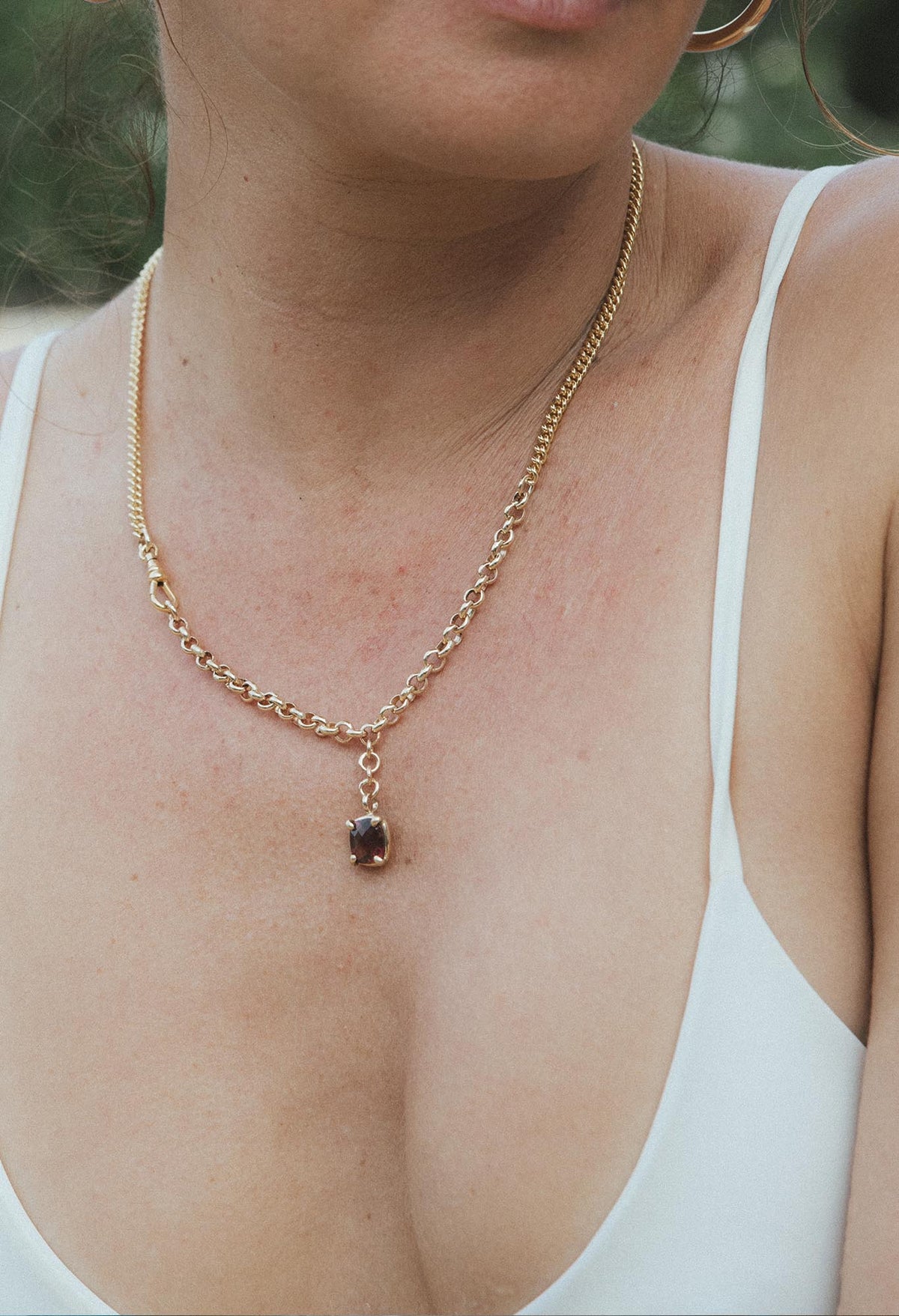 Fob Necklace - Tourmaline | GF