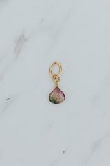 Wings Hawaii Tourmaline necklace charm in 14k gold-filled. Fine jewelry handcrafted in Maui. Charm Bar collection. Mix, match, customize modern charm jewelry made in Hawaii.  thumbnail