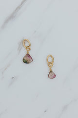 Wings Hawaii Tourmaline necklace charm in 14k gold-filled. Fine jewelry handcrafted in Maui. Charm Bar collection. Mix, match, customize modern charm jewelry made in Hawaii.  thumbnail