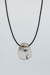Leather Necklace - Tourmalated Quartz thumbnail