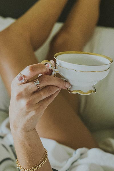 Trinity Ring - Aquamarine + Sunstone