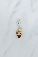Wings Hawaii Triton Shell necklace charm with heart-shaped clasp  in sterling silver. Fine jewelry handcrafted in Maui. Modern, beachy boho chic charm necklaces made in Hawaii thumbnail