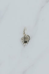 Wings Hawaii Forever Triton Shell cross-section necklace charm in sterling silver or solid 14k yellow gold. Fine jewelry handcrafted in Maui. Modern charm necklaces handmade in Hawaii.   thumbnail