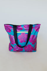 Wings Hawaii foldable Tyvek tote bag in hibiscus print thumbnail