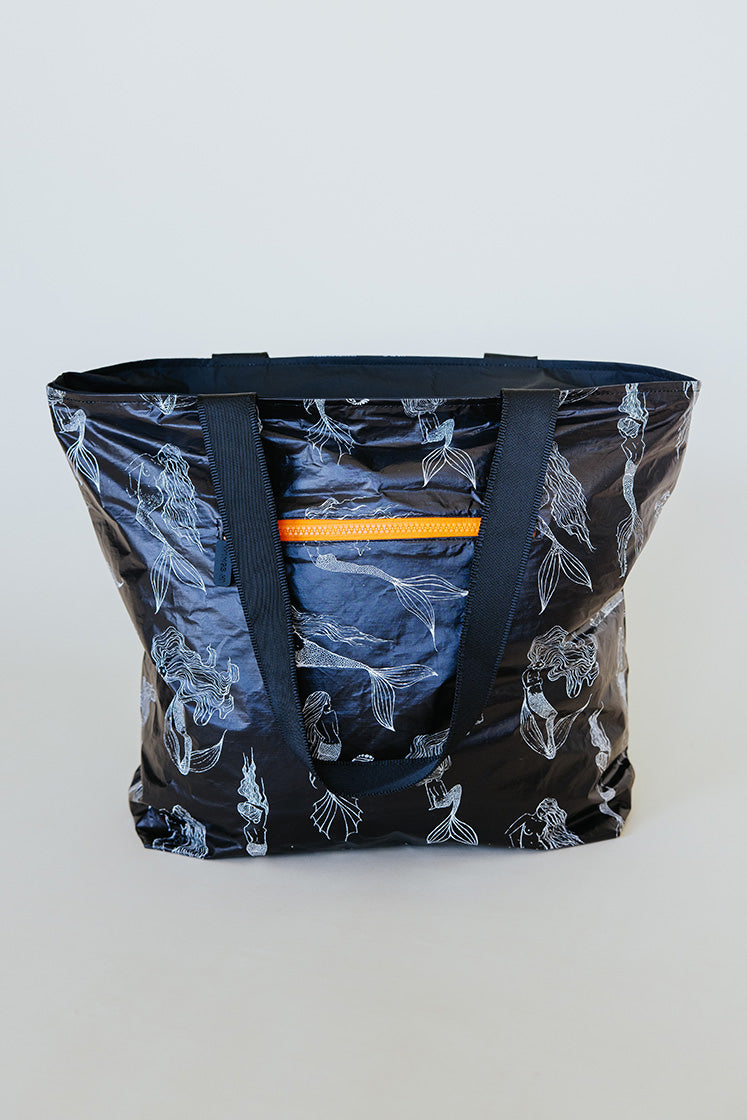 Wings Hawaii foldable Tyvek tote bag in mermaid print