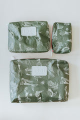 Wings Hawaii tyvek adventure pouches in mermaid party print in olive green  thumbnail