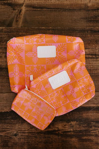 Wings Hawaii tyvek adventure pouches in Tropical Punch print 