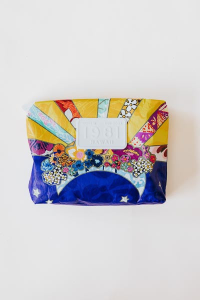 wings hawaii tyvek adventure pouches in sun + moon collage print