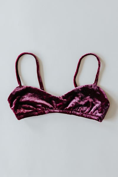 Velvet Bralette - Rose