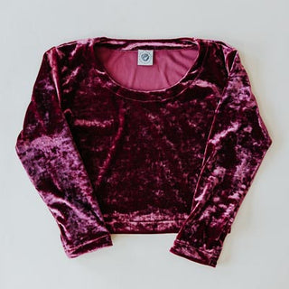 Cropped Velvet Shirt - Rose