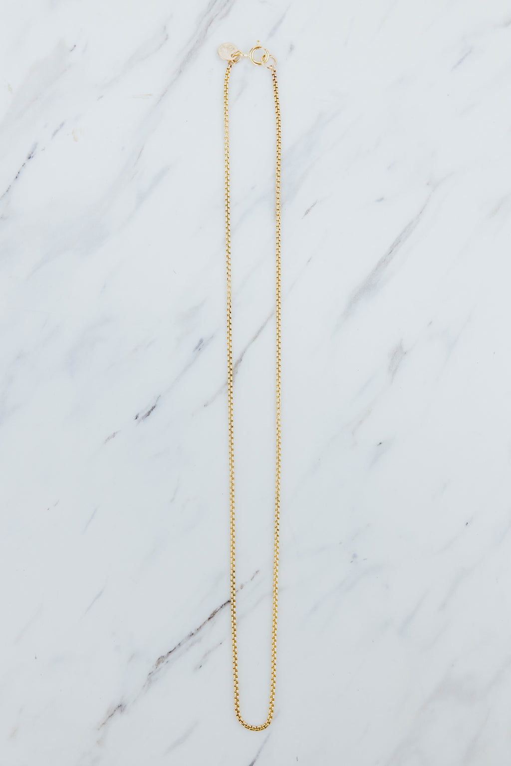 Wings Hawaii 14k gold-filled Venetian chain necklace. Fine jewelry handmade in Maui. Modern, minimalist necklace for customizing with charms and pendants. 