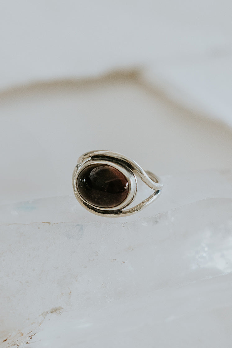 Evil Eye Ring - Pink Tourmaline