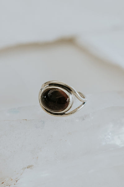 Evil Eye Ring - Pink Tourmaline
