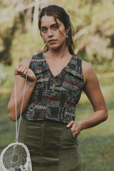 Aztec Wool Vest - Grey thumbnail