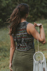 Aztec Wool Vest - Grey thumbnail