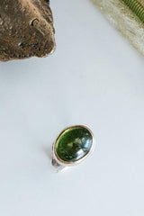 Crown Vesuvianite Garnet Ring - 14k thumbnail