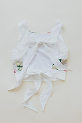 Pinafore Crop Top - Aloha Begonia Barkcloth thumbnail