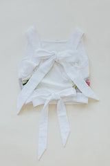 Pinafore Crop Top - Aloha Begonia Barkcloth thumbnail