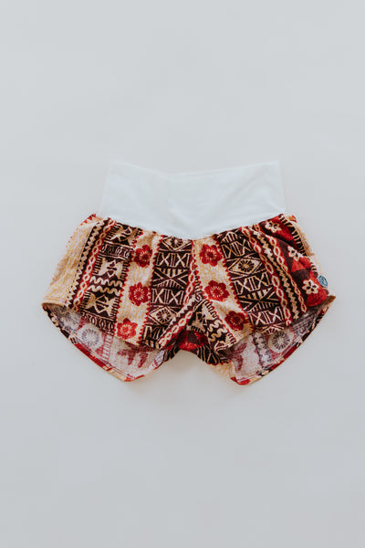 Vintage Aloha Pau Hana Shorts - Tapa Cloth