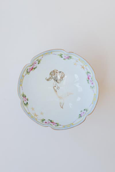 Wings Hawaii Seastar Mermaid vintage footed jewelry dish 