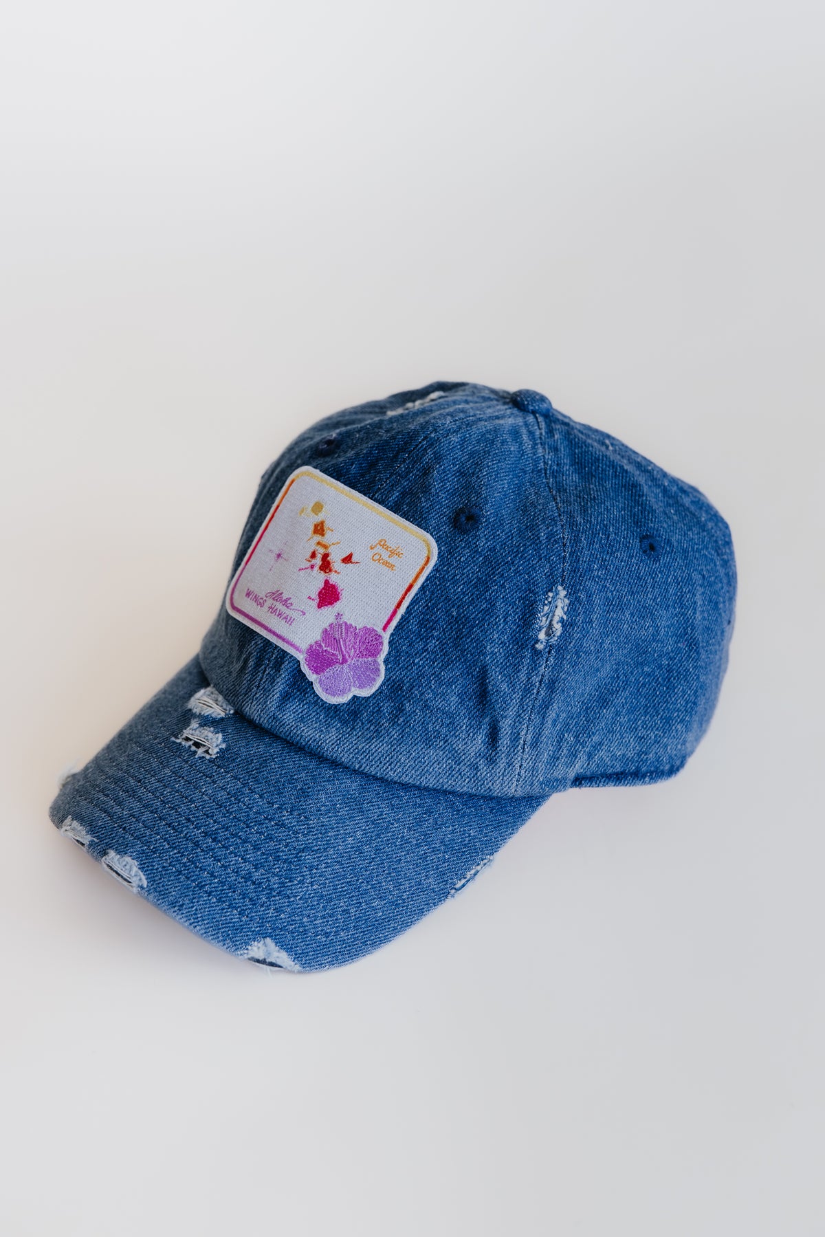 Distressed Dad Hat - Vintage Hawaii Map