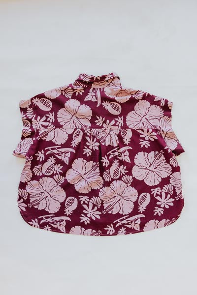Aloha Boxy Button-up - Hana Garden