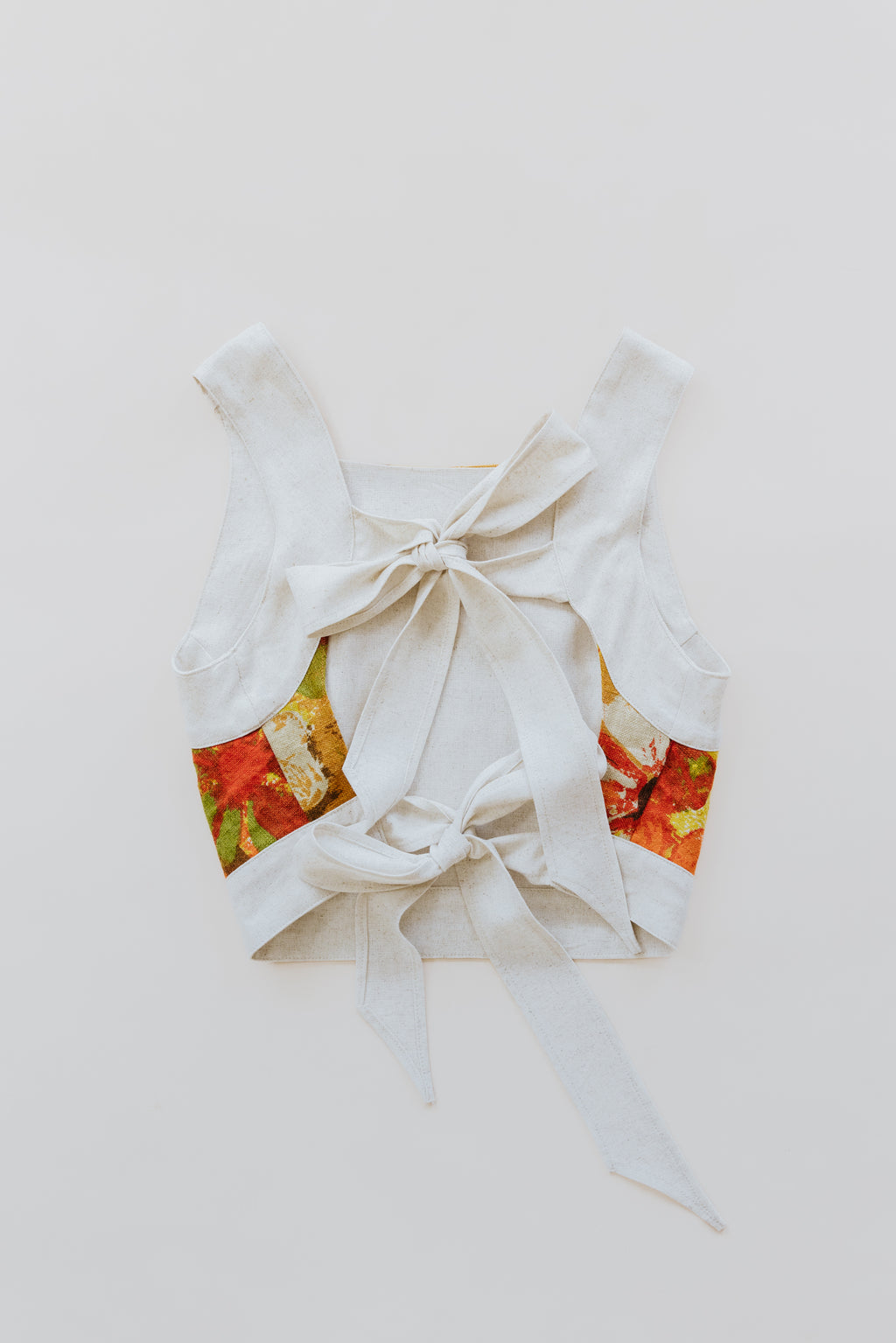 Pinafore Crop Top - Hibiscus Pop